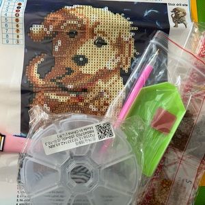 Diamond painting kit for kids puppy